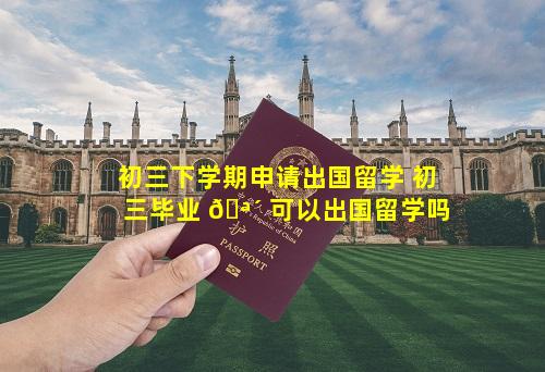 初三下学期申请出国留学 初三毕业 🪴 可以出国留学吗